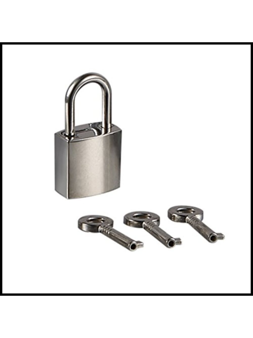 Mini Metal Lock Zinc Alloy Keyed Padlock with 3 Keys